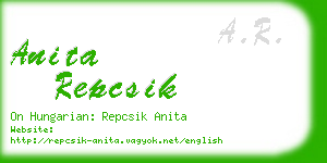 anita repcsik business card